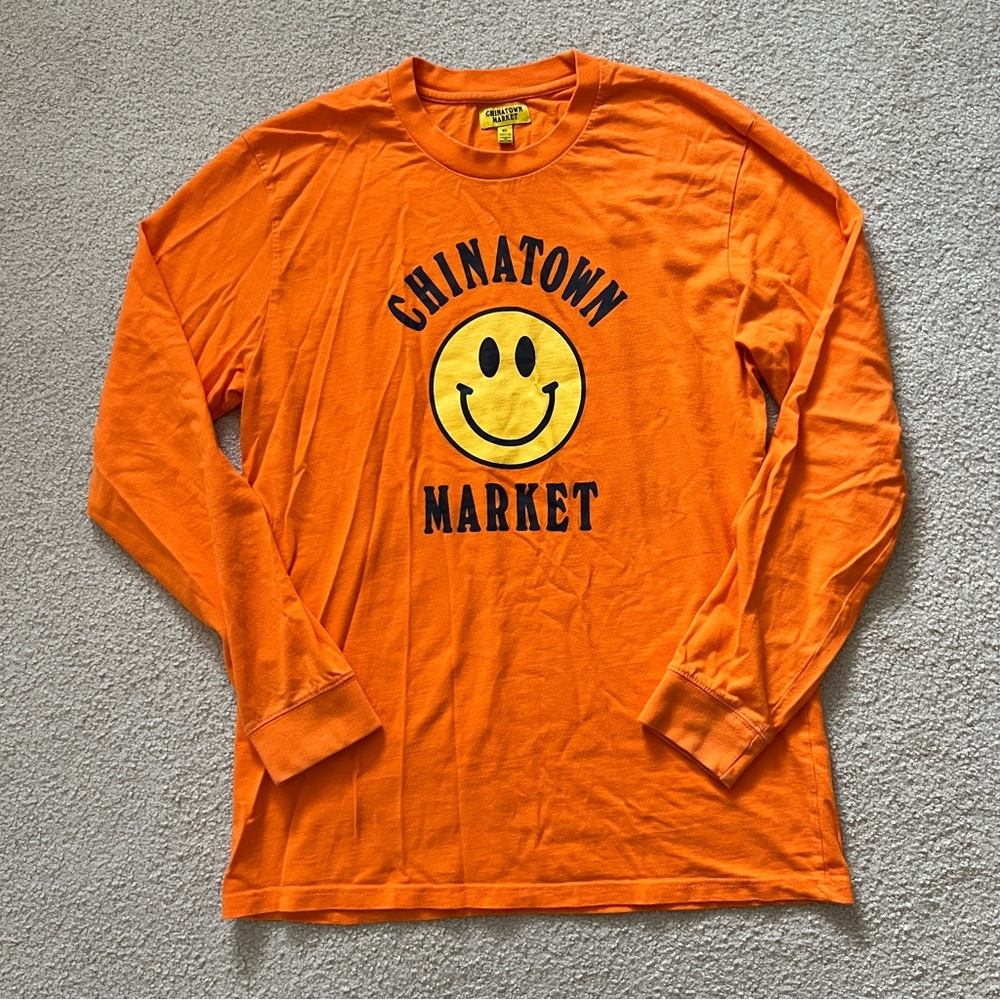 Chinatown Market Orange Long Sleeve Tee